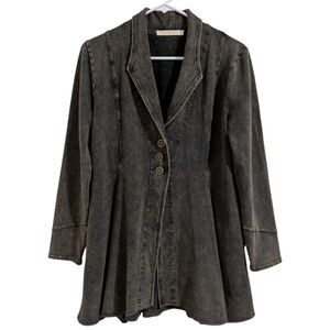 Testimony Los Angeles French Terry Swing Blazer/Jacket Acid Washed Green/Gray M